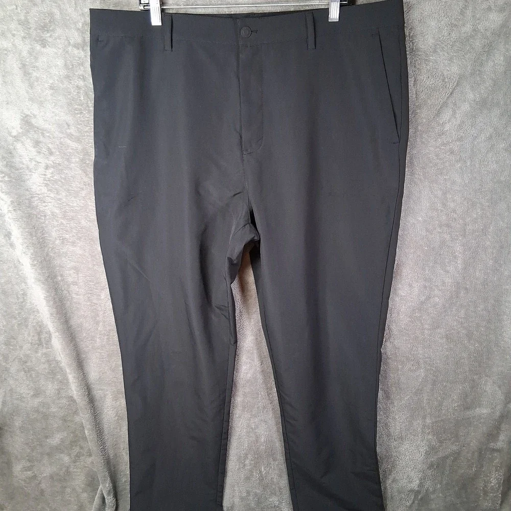 Banana Republic Stretch Slim Fit Flat Front Woven Pants Men Size 40x32 Black